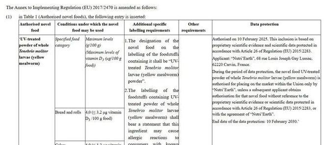 这种虫子被允许加入食品最高含量4%！高营养、易消化……